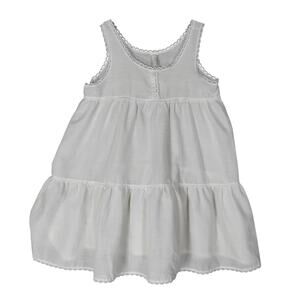 Vintage Girl White Polyester / Cotton Slip Size 6X Sleeveless Lace Trim Pullover